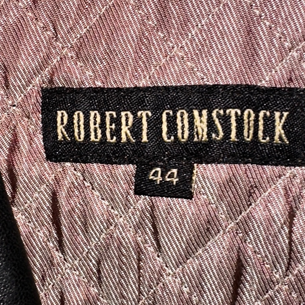 Robert Comstock Leather Black Performance Jacket … - image 2